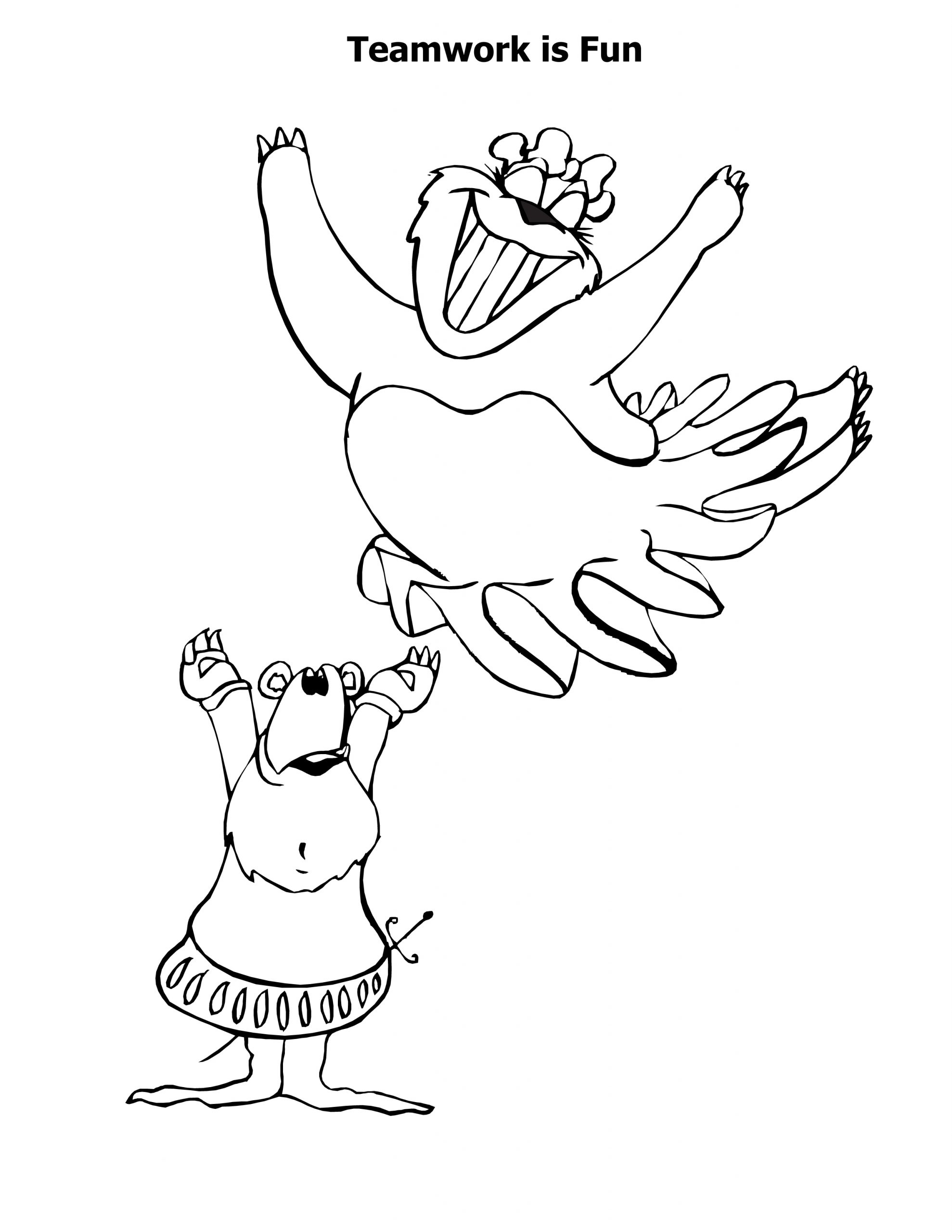 Teamwork Coloring Pages For Kids